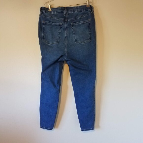 Good American Jeans Power Stretch Pull-On Skinny Denim Women's 5 GLV478T - Picture 5 of 10